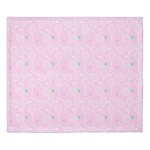 Tennis Racket Pattern Pink   Duvet Cover