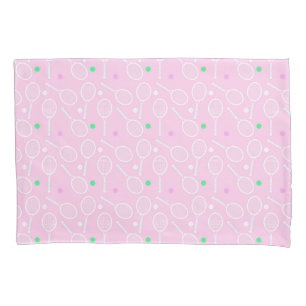 Tennis Racket Pattern Pink   Pillow Case