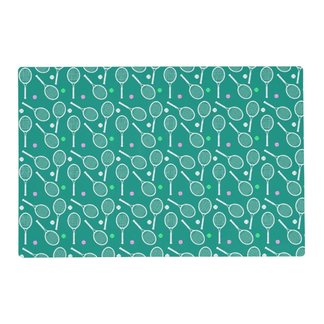 Tennis Racket Pattern   Placemat (Front)