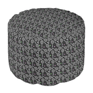 Tennis Racket Pattern   Pouf