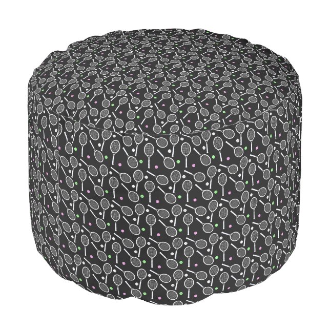 Tennis Racket Pattern   Pouf (Angled Back)