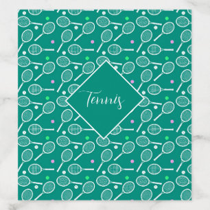 Tennis Racket Pattern Retro Green Envelope Liner