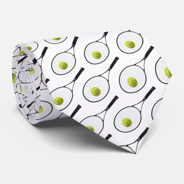 Tennis Racket | Perfect Tennis Neck Tie (Rolled)