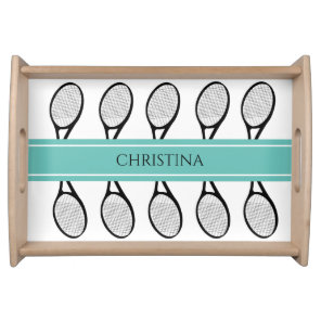 Tennis Racket Personalized Serving Tray