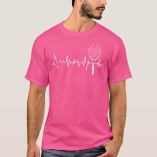 Tennis Racket Pulse Heartbeat - Ekg Tournament Spo T-Shirt