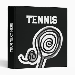 Tennis racket ring binder for player and coach