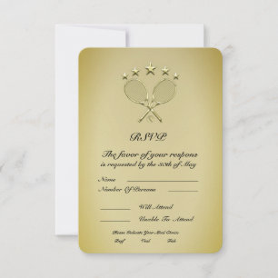 Tennis Racket RSVP Card
