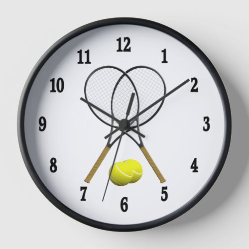 Tennis Racket Sport Wall Clock