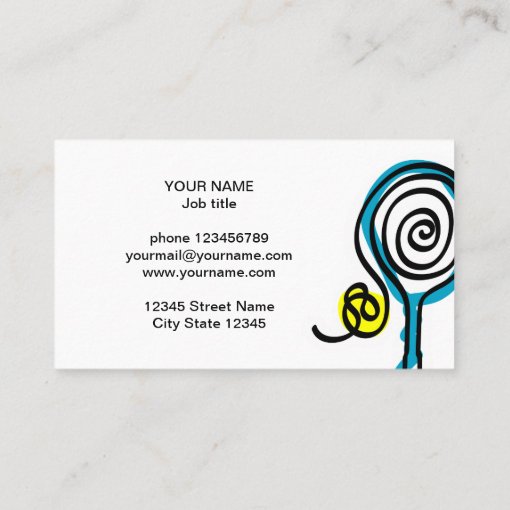 Tennis Racket Stringer business card template | Zazzle