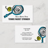 Tennis Racket Stringer business card template | Zazzle