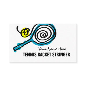 Tennis Racket Stringer business card template
