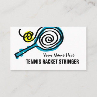 Tennis Racket Stringer business card template