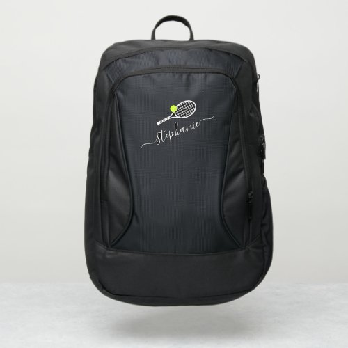 Tennis Racket Team Player Script Name Port Authority Backpack