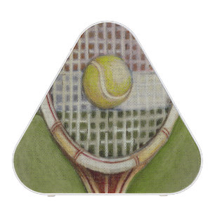 Tennis Racket with Ball Laying on Court Bluetooth Speaker