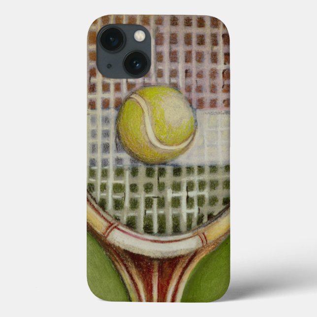 Tennis Racket with Ball Laying on Court Case-Mate iPhone Case (Back)