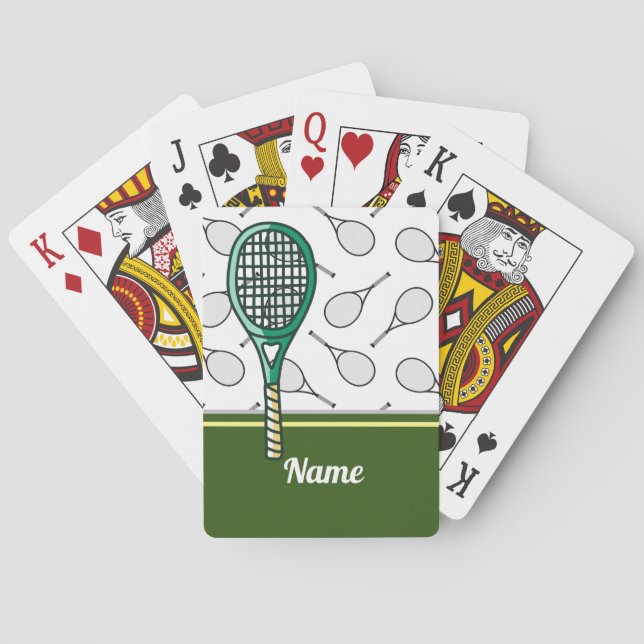 Tennis  racket with name poker cards (Back)