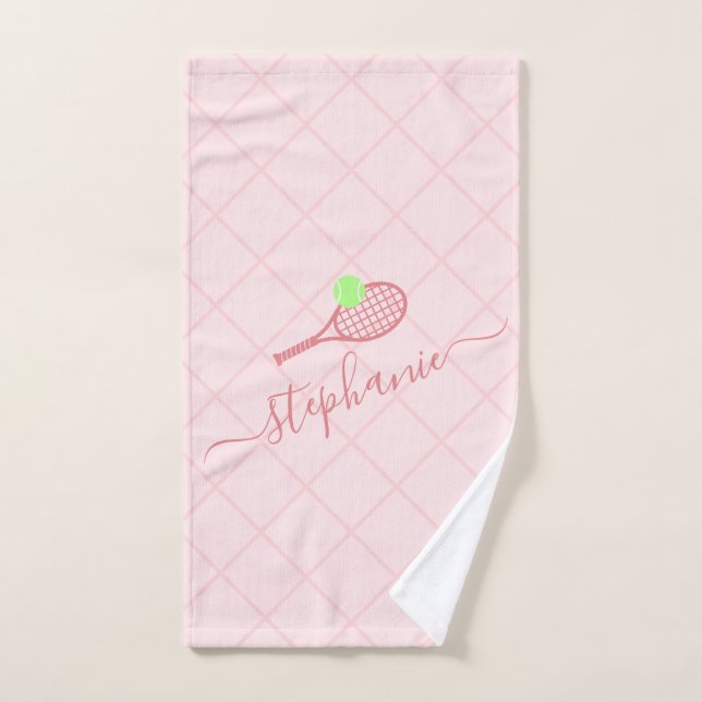 Tennis Racket Womens Sport Hand Towel (Hand Towel)
