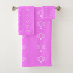 Tennis Rackets and Ball   Bath Towel Set
