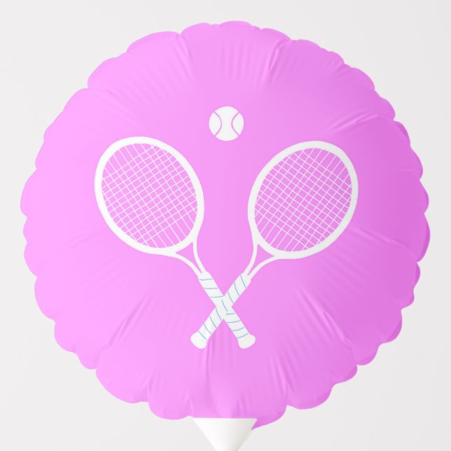Tennis Rackets and Ball Party Pink  Balloon (Front)