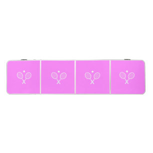 Tennis Rackets and Ball Party Pink Beer Pong Table