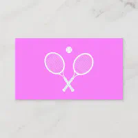 Wood Tennis Racquets and Pink Tennis Balls Personalized Enclosure