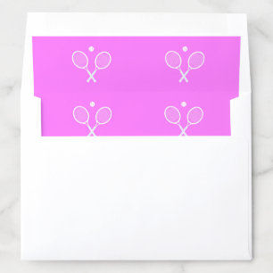 Tennis Rackets and Ball Party Pink  Envelope Liner