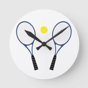 Tennis Rackets and Ball Wall Clock