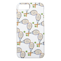 Tennis rackets and balls custom iPhone 8/7 case