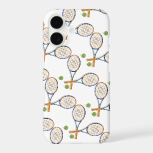 Tennis rackets and balls custom iPhone 17 case