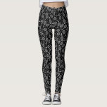 Tennis Rackets And Balls Grey Sport Themed Pattern Leggings at Zazzle