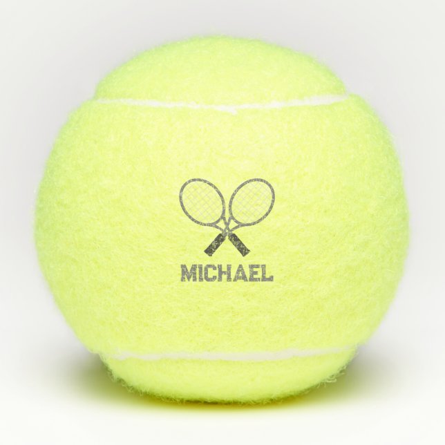 Tennis Rackets and Name Tennis Player Balls (Front)