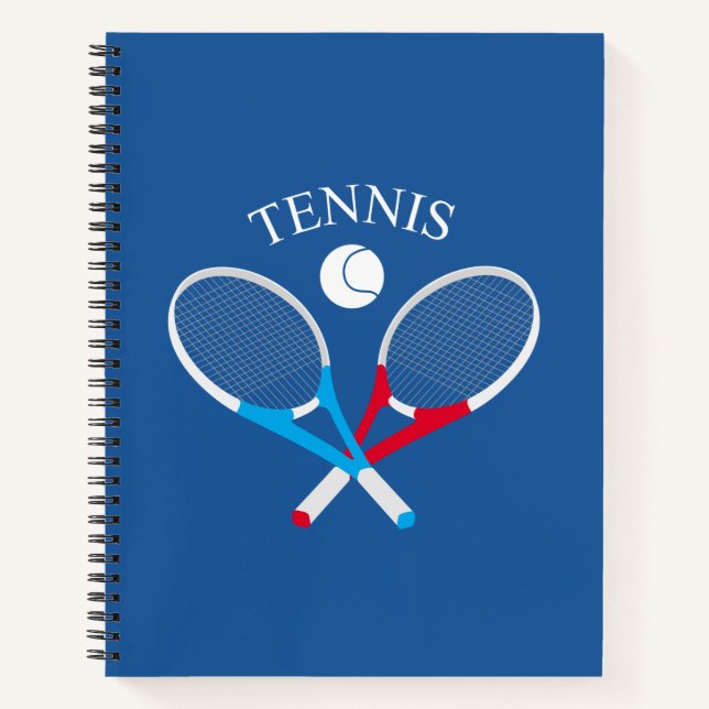 Tennis rackets and tennis ball notebook (Front)