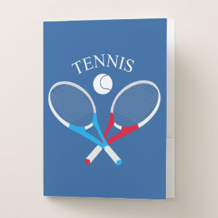 Tennis rackets and tennis ball pocket folder