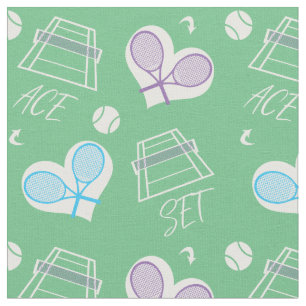 Tennis rackets and tennis courts fabric
