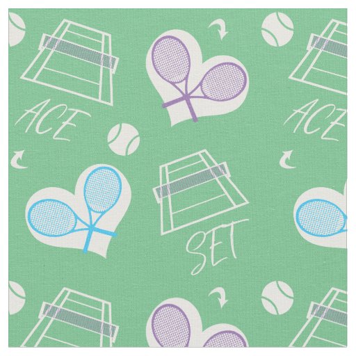 Tennis rackets and tennis courts fabric
