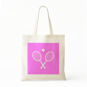 Tennis Rackets & Ball Deep Pink   Tote Bag