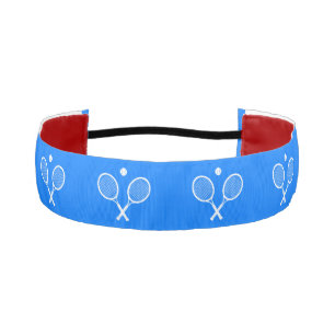 Tennis Rackets Blue Backgroud Athletic Headband