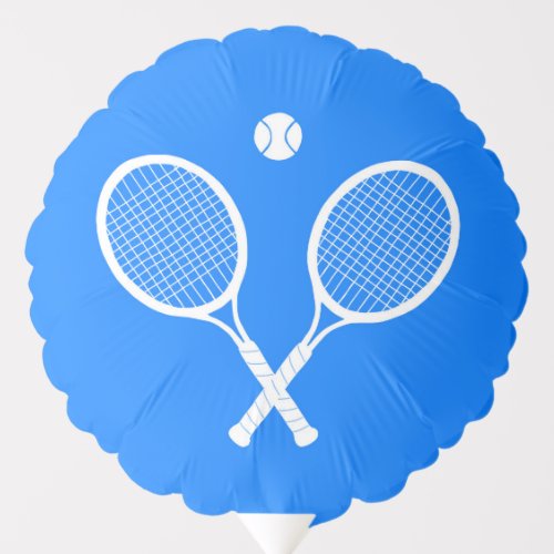 Tennis Rackets Blue Backgroud  Balloon