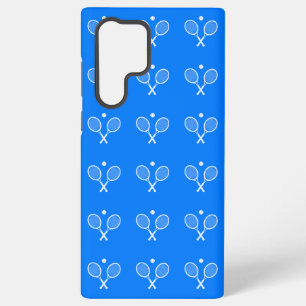 Tennis Rackets Blue Background Samsung Galaxy S22 Ultra Case