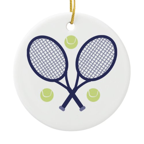 Tennis Rackets Ceramic Ornament