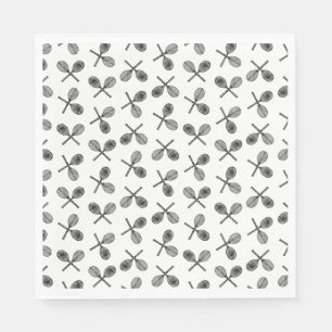 Tennis Rackets CUSTOM BACKGROUND COLOR Napkins