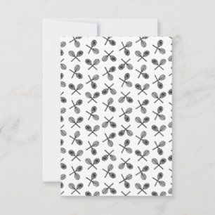 Tennis Rackets CUSTOM BACKGROUND COLOR Thank You Card