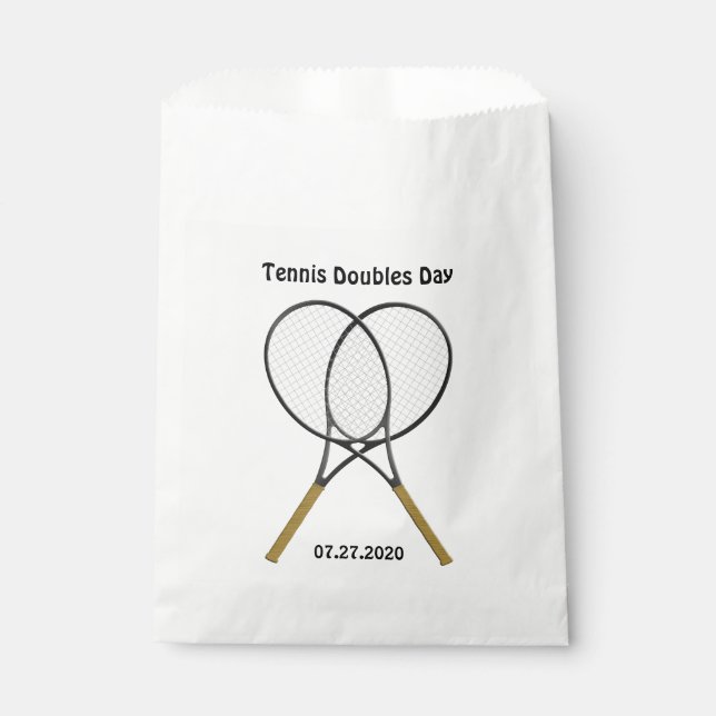 Tennis Rackets Custom Favor Bag (Front)