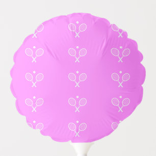 Tennis Rackets Deep Pink Background   Balloon