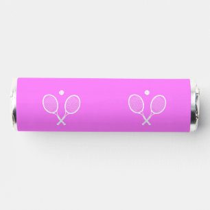 Tennis Rackets Deep Pink Background Breath Savers® Mints