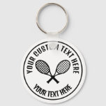 Tennis Rackets Icon Custom Keychain at Zazzle