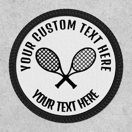 Tennis Rackets Icon Custom  Patch
