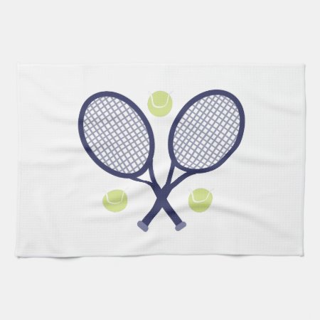 Tennis Rackets Kitchen Towel