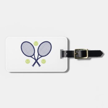 Tennis Rackets Luggage Tag by AnnTheGran at Zazzle