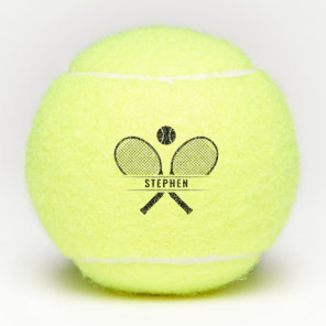 Tennis Rackets & Name Personalized Balls
